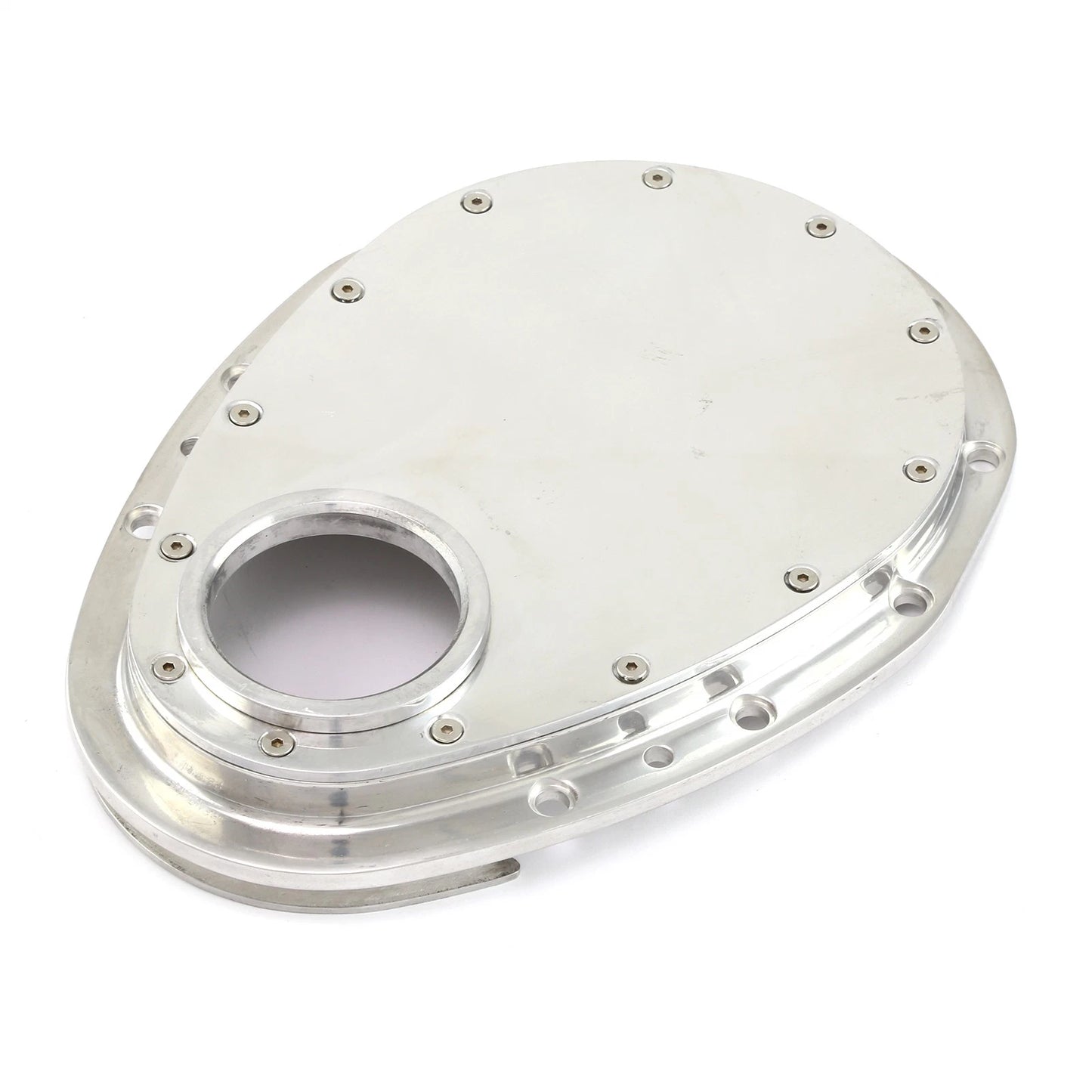 Polished Removable Front Aluminum Timing Chain Cover for Chevy SBC 283 350 400