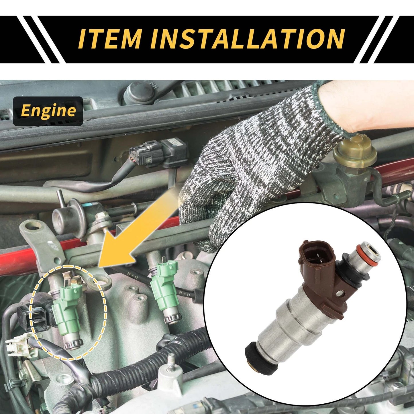 4-Holes Brown Fuel Injector for Toyota Tacoma (1995–2001)