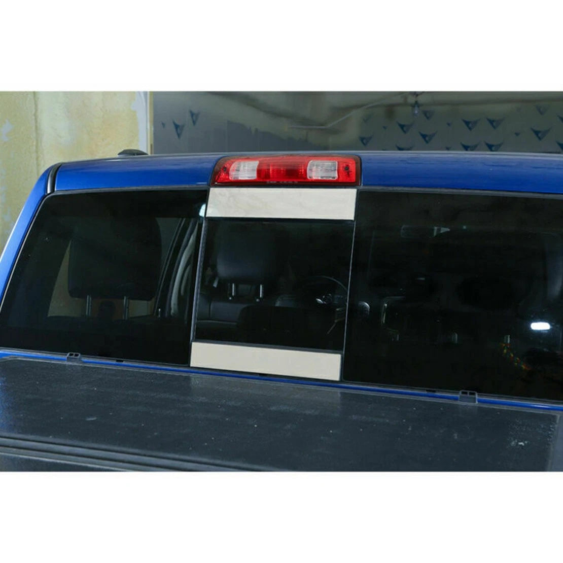 Silver Steel Rear Window Strip Decor Cover for Dodge Ram 1500 (2018-2022)