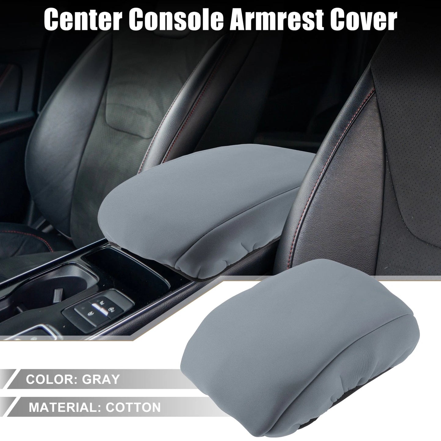 Center Console Armrest Cover Trim for Ford Edge (2011-2014) Gray