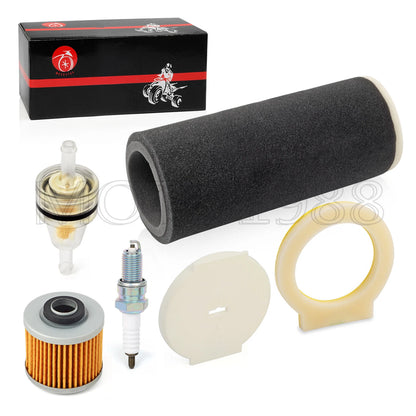 Air Filter Foam End Cap Oil Filter Spark Plug for YAMAHA Grizzly YFM 600 98-01