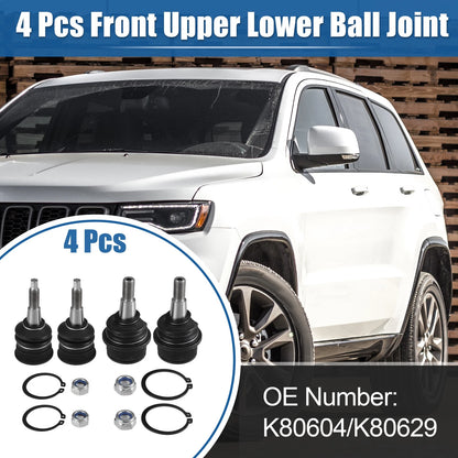 4 x Front Upper Lower Ball Joints for Jeep Commander (2006-2010)