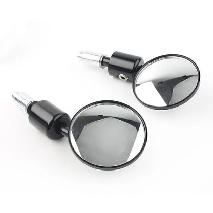 CNC Black 7/8" Round Bar End Mirrors for Universal Motorbike