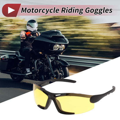 Motorcycle Riding Goggles Yellow Lens Tri-acetyl Cellulose for Motorcycle