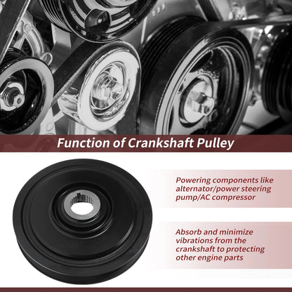 Harmonic Balancer Crankshaft Pulley for Acura MDX, Honda, Saturn (2001-2006)