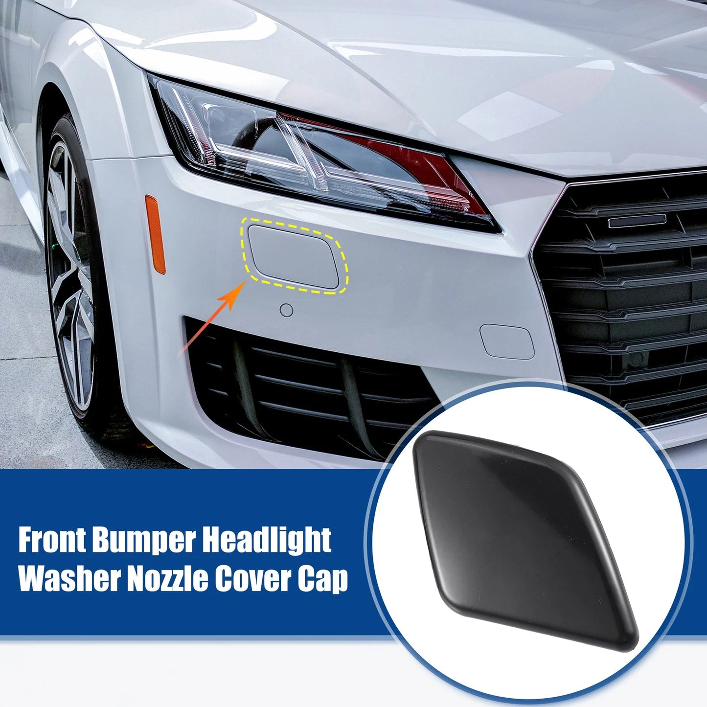 Front Left Right Bumper Headlight Washer Nozzle Covers for Volvo XC90 (2003-2015)