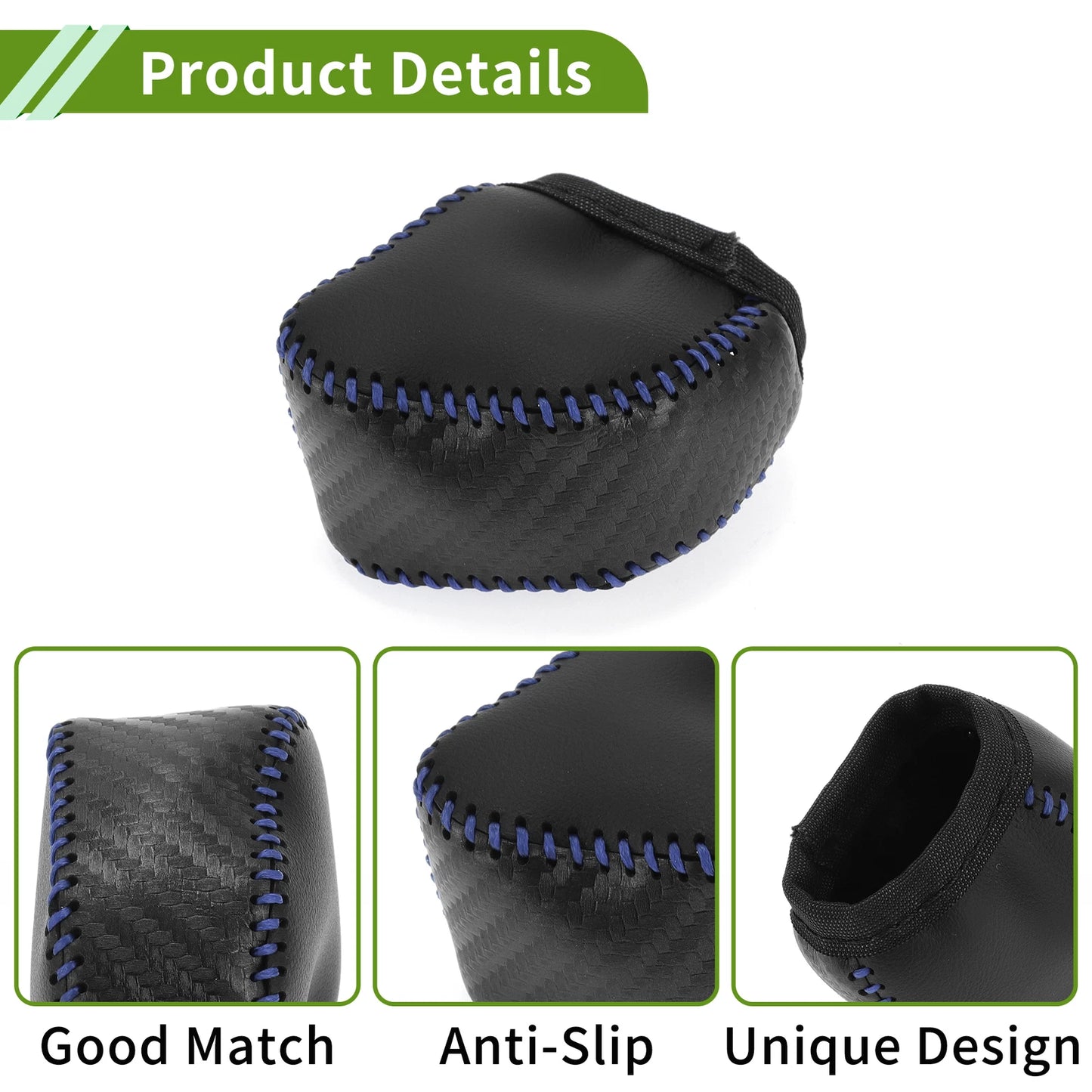 Car Gear Shift Knob Cover for Lexus NX250 2022-2023 Black Carbon Fiber Blue