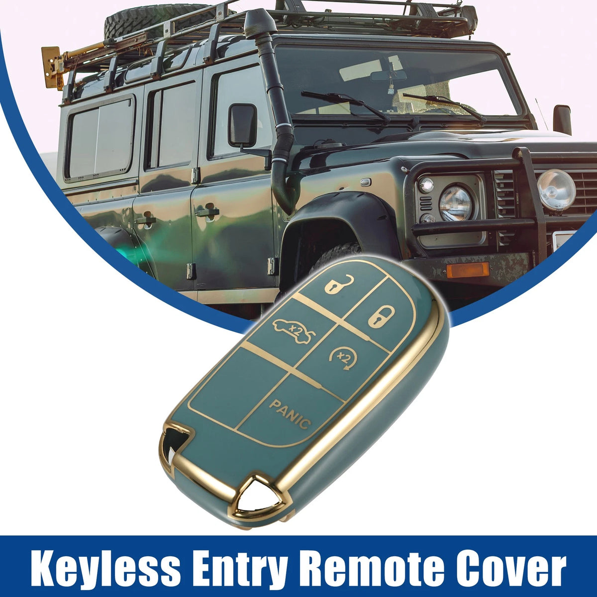 TPU 5 Button Keyless Entry Remote Cover for Jeep Cherokee Compass Renegade