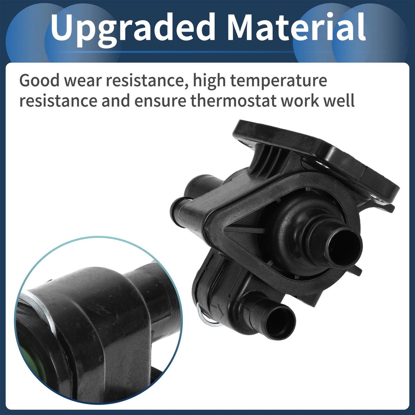 Engine Coolant Thermostat Housing for Ford Focus, Fusion, Fiesta (2005-2018)