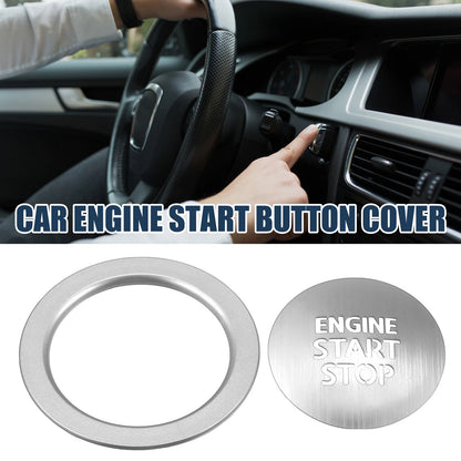 Engine Start Stop Button Cover Set for Toyota Alphard 30 Series Silver Tone