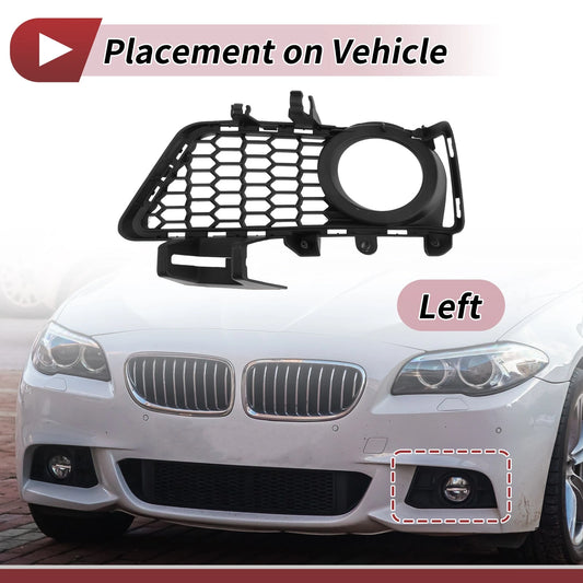 1 Pc Front Left Fog Light Grill for BMW 3 Series Black