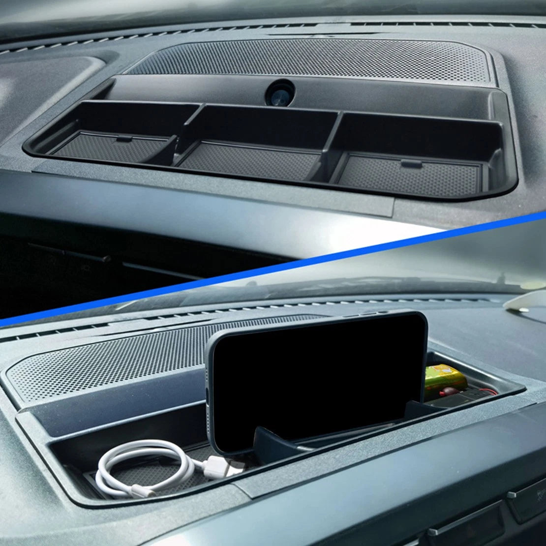 Front Dash Storage Box Tray Trim for Ford F150 (2021-2022)