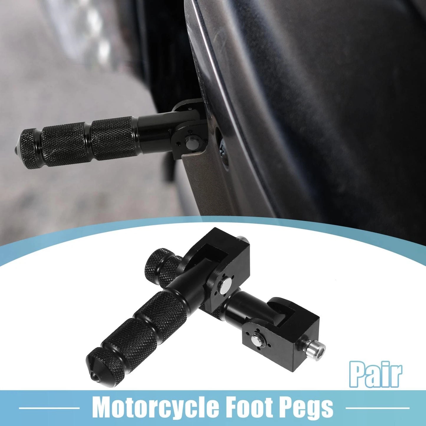 Pair / 8mm / Aluminum Alloy Motorcycle Rearset Footrest Footpeg for Bikes