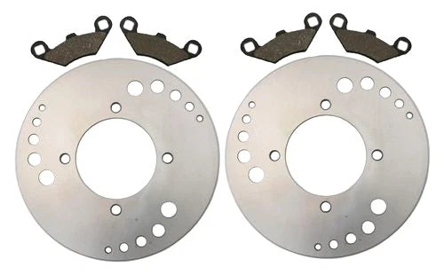 2 x FRONT Brake Rotors & Pads for Polaris Xpedition 325 (2000–2000)