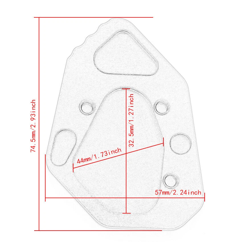 Side Stand Enlarge Plate Kickstand Extension for BMW K1200S K1300R (2004-2016)