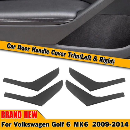 4 x Inner Door Handle Trim Covers for VW Golf 6 MK6 (2009-2014) Black