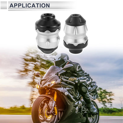 Slider Frame / 15mm / 2 x Aluminum Alloy Plastic Silver Tone for Motorcycle