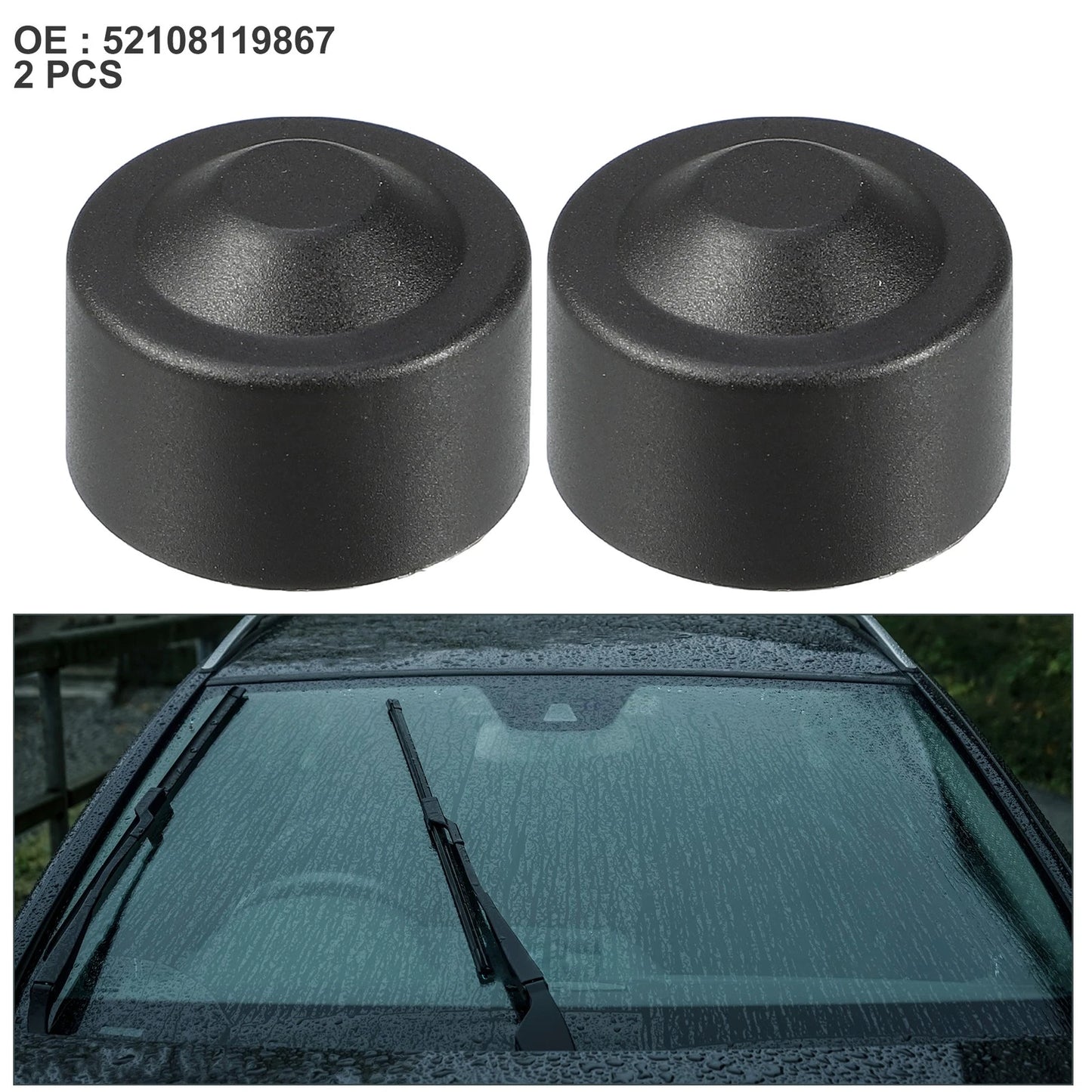 Front Windshield Wiper Arm Nut Cap Cover for BMW E90 F30 X5