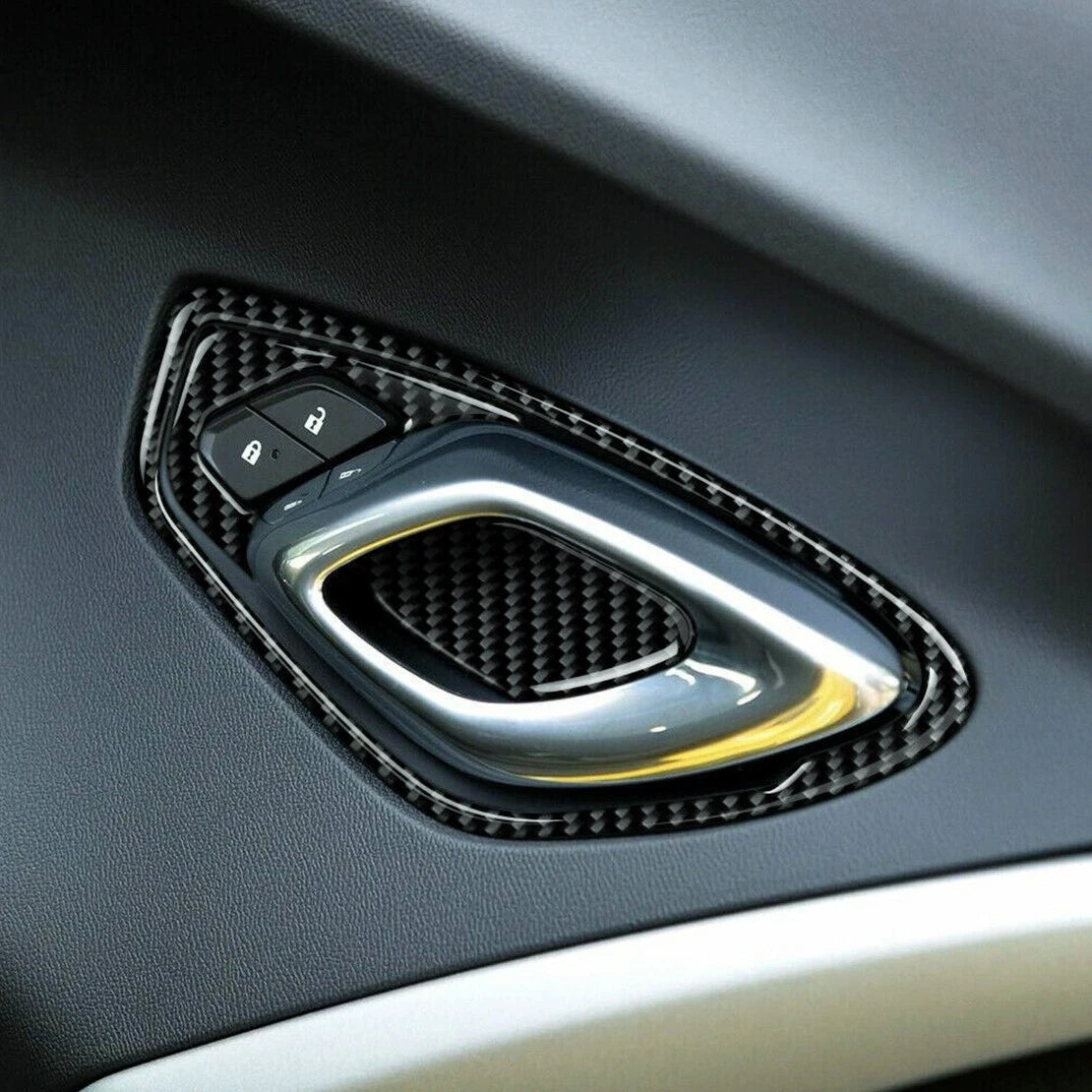 Carbon Fiber Door Handle Frame Cover for Chevrolet Camaro (2016-2020)