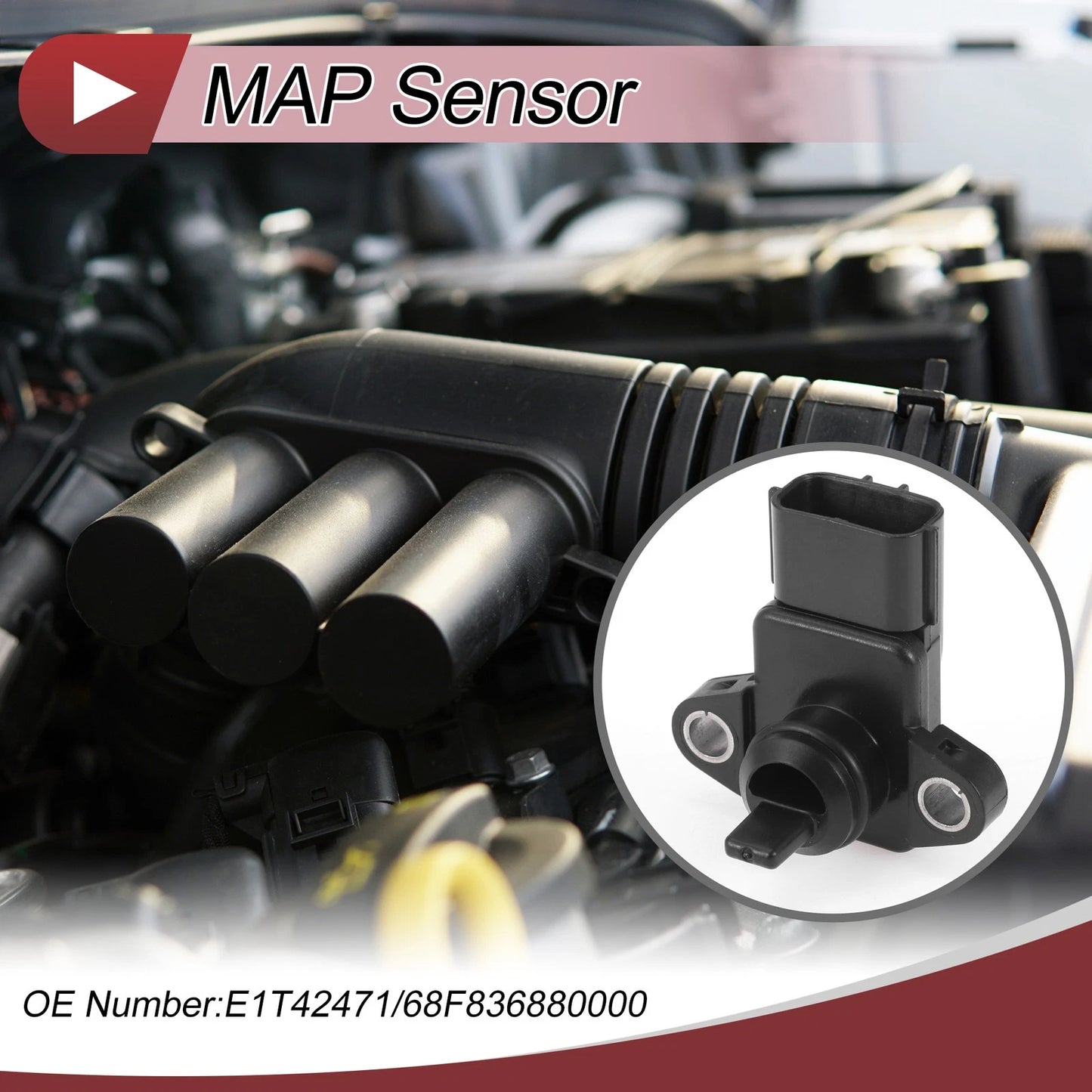 MAP Sensor 4x Manifold Absolute Pressure for YAMAHA LZ150TXRC (2004–2004)