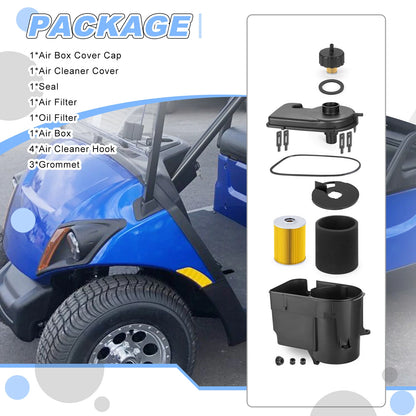 Air Filter Box Cover Cap w/ Seal Hook for Yamaha Golf Cart (1985–1995)