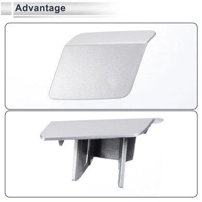 Front Left Side Bumper Headlight Washer Nozzle Cover Cap for BMW X5 Silver Tone