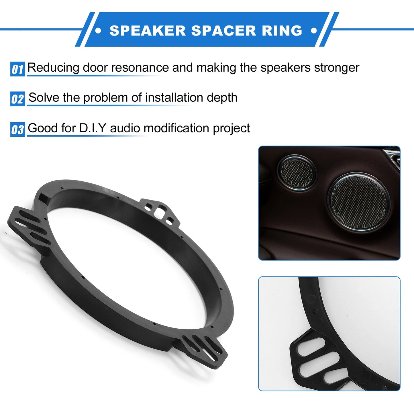 Speaker Spacer Ring Adapter for Scion XA 6.5" Speakers (2004-2006) 2 Pcs