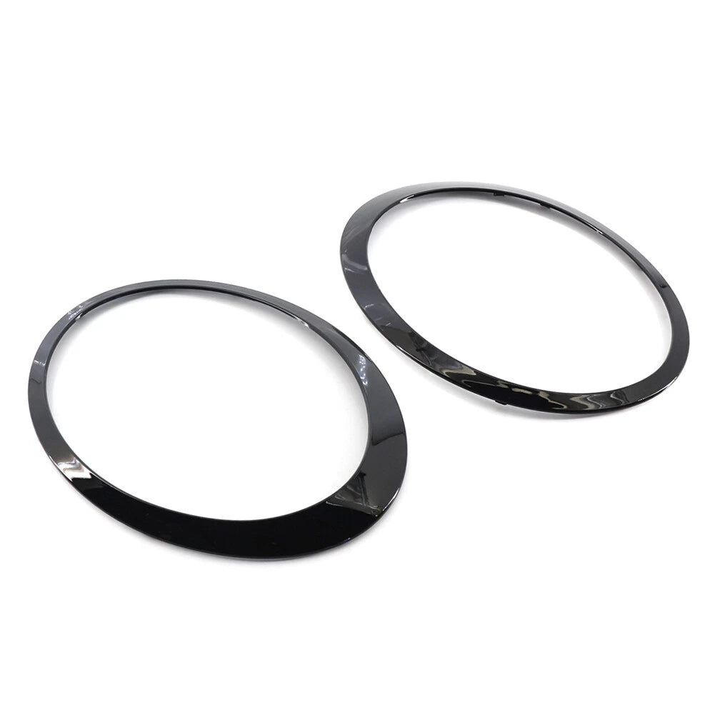 Glossy Black Headlight Trim Rings for Mini Cooper R55 R56 R57 R58 R59 (2007-2015)