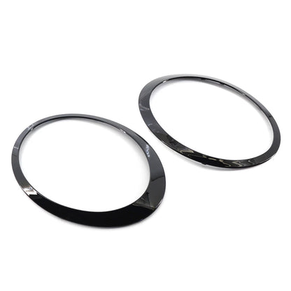 Glossy Black Headlight Trim Rings for Mini Cooper R55 R56 R57 R58 R59 (2007-2015)