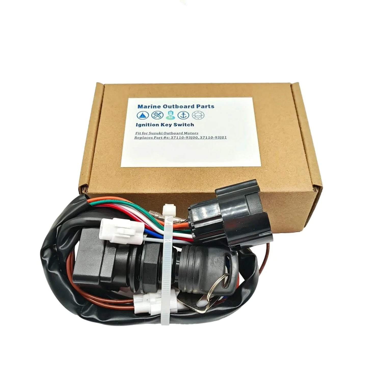Ignition Key Switch Assembly for Suzuki Outboards DF140/DF175/DF200