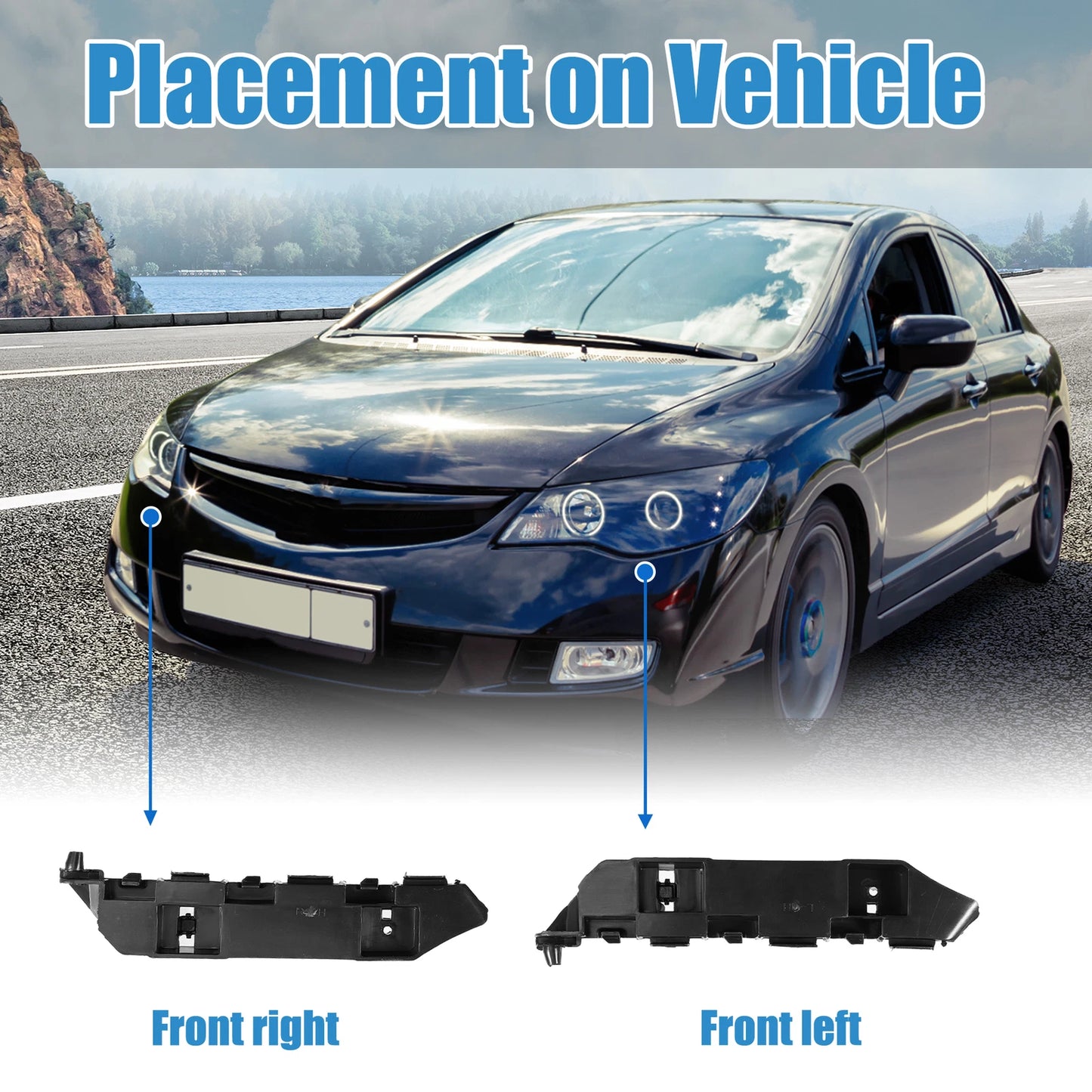 Bumper Bracket Pair for Honda Civic (2012-2015)