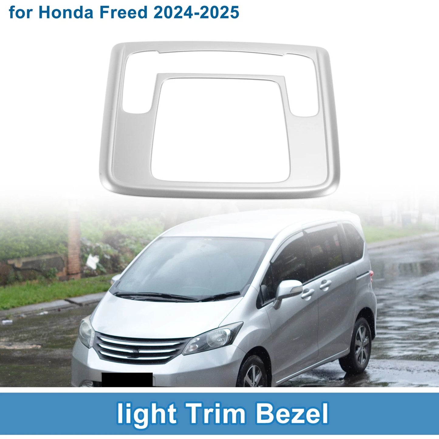 Front Row Light Trim Bezel for Honda Freed (2024-2025) Silver Tone