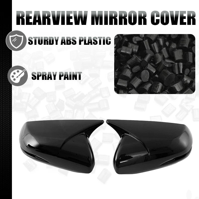 Glossy Black Side Rear View Mirror Cover Caps for Honda CR-V (2012-2021)