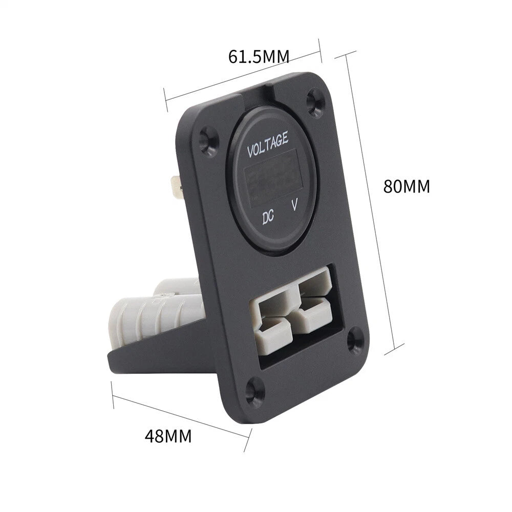 50 Amp Plug Socket w/ Voltmeter for Anderson Caravan Boat Camper