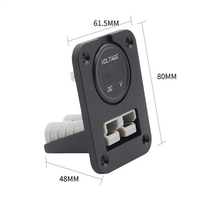 50 Amp Plug Socket w/ Voltmeter for Anderson Caravan Boat Camper