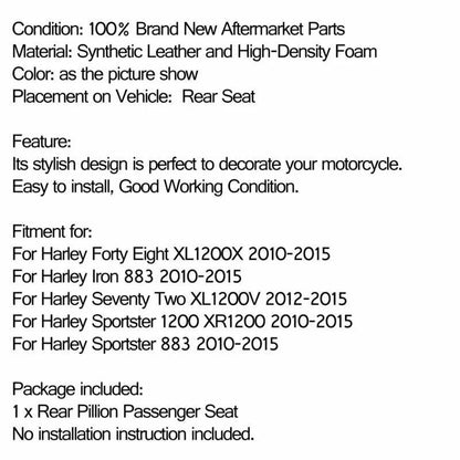 Pillion Seat Pad for Harley X48/72/XL1200 (2004-2023)