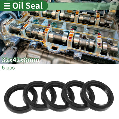 Oil Seal / 32x42x8mm / Seal Ring Rotary Shaft Seal NBR Rubber (Black) 5 Pcs