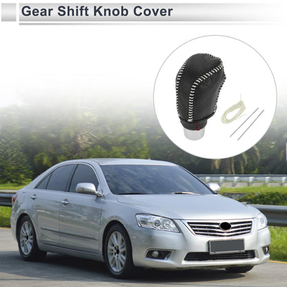 1 Pc Gear Shift Knob Cover for Toyota Camry (2019-2022) Pebbled Black Beige