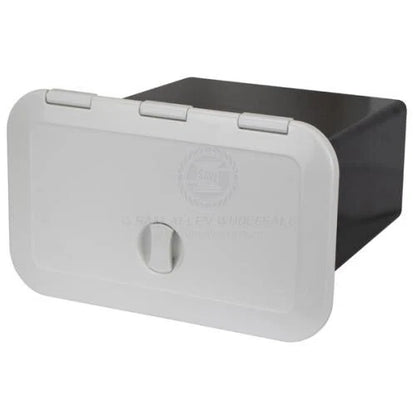 Access Hatch Storage Box for Boat/RV/Caravan White Can-SB Italian Made 182x300mm
