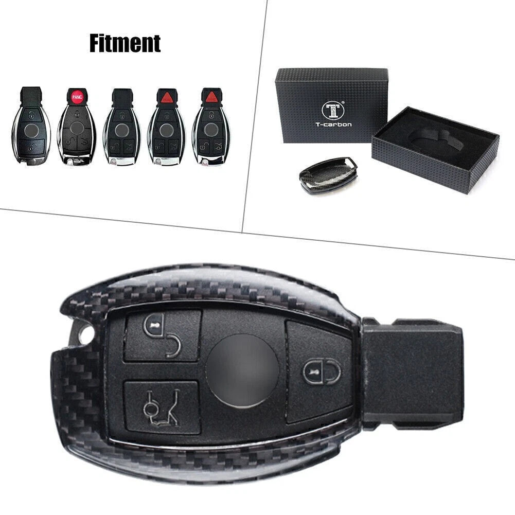 Carbon Fiber Key Shell Cover for Mercedes Benz CLA CLS CLK GLK (2013-2020)