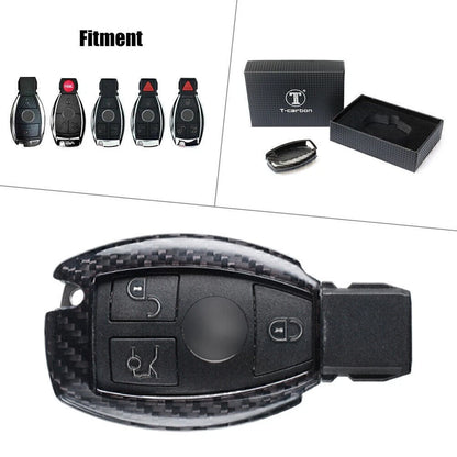 Carbon Fiber Key Shell Cover for Mercedes Benz CLA CLS CLK GLK (2013-2020)