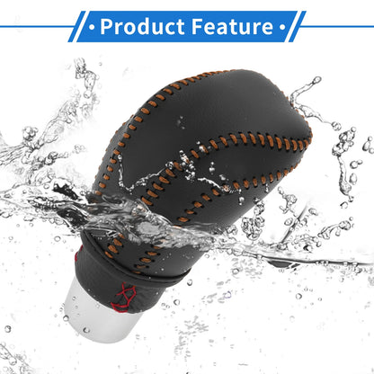 Black Brown Faux Leather Gear Shift Knob Cover for Toyota Camry (2018-2023)