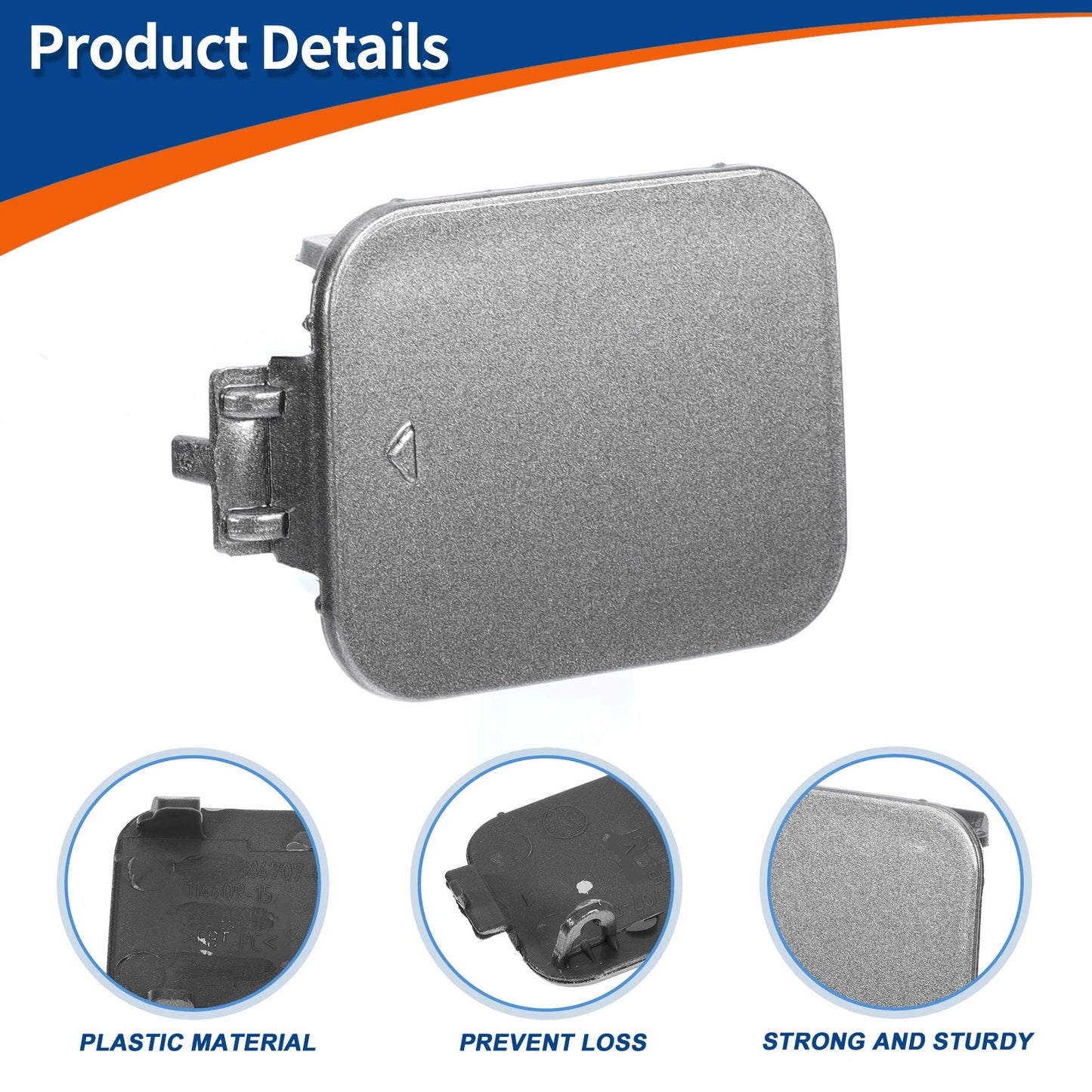 Tow Hook Cover for BMW 528i 535i (2008-2010) - Gray