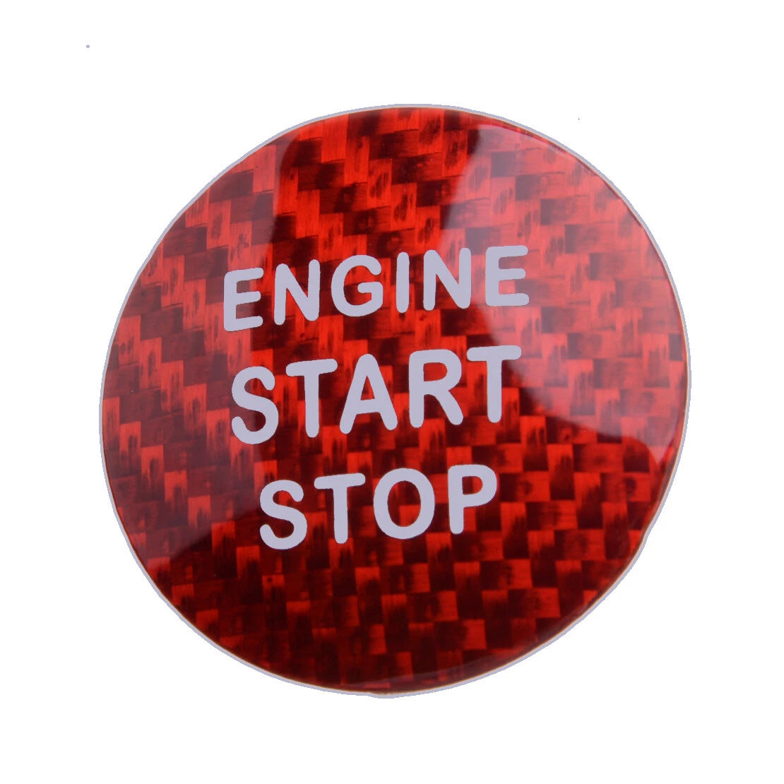 Carbon Fiber Red Engine Start Stop Button Cover for Lexus IS ES GS RC (2014-2023)