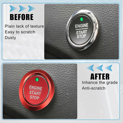 Engine Start Stop Button Cover Kit for Ford F-150 (2016-2021) - Red