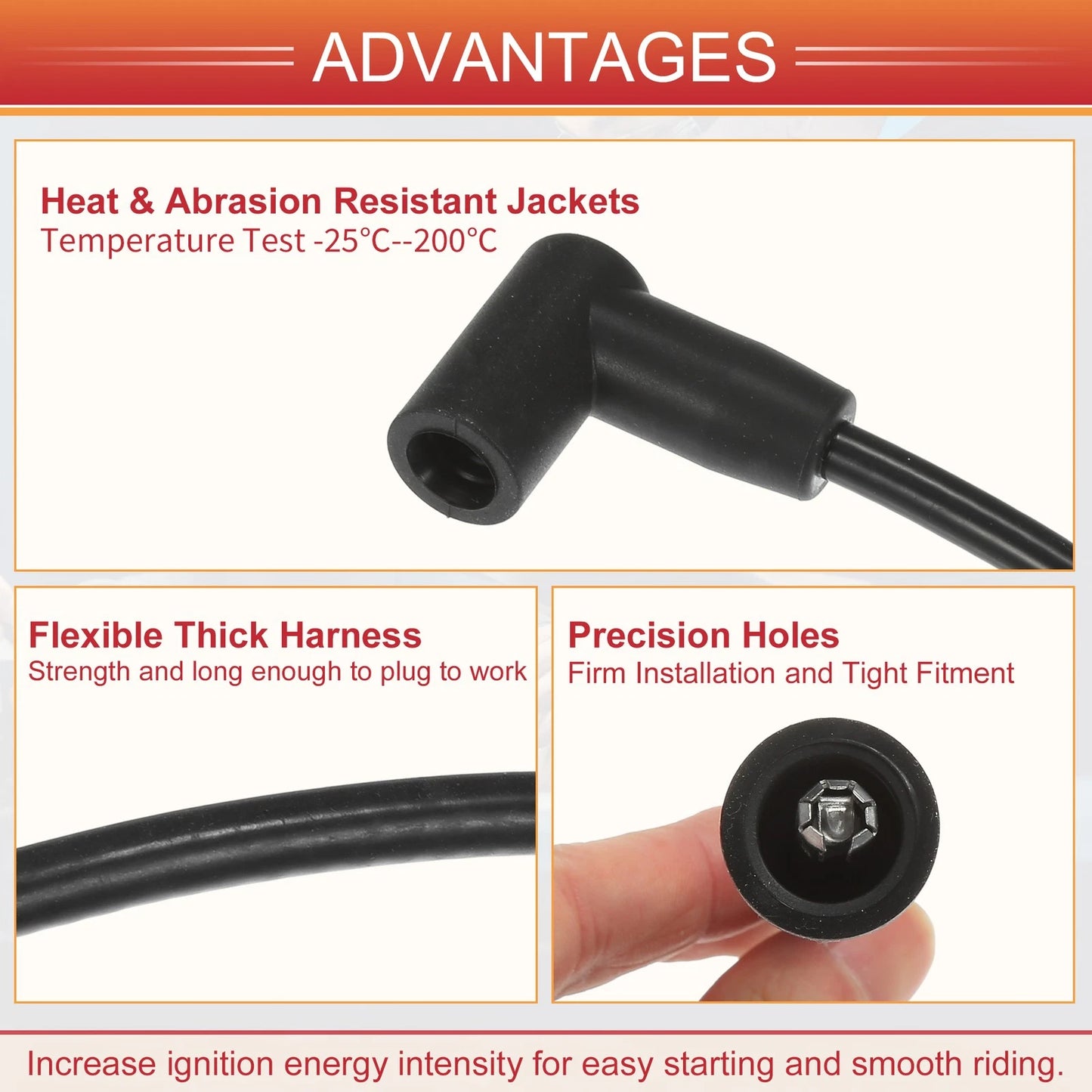 1 Pcs Spark Plug Wire Ignition Coil Cable for Mercury/Chrysler Force Engines