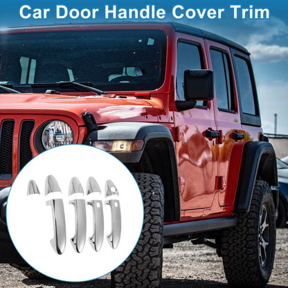 Door Handle Cover Trim for Ford Fiesta (2009-2012) Silver Tone