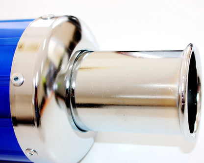 460mm Blue Alloy Exhaust Muffler + Clamp for 150cc 250cc Pit Quad Dirt Bike ATV