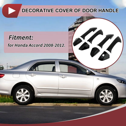 Car Door Handle Covers  for Honda Accord (2008-2012) Gloss Black ABS