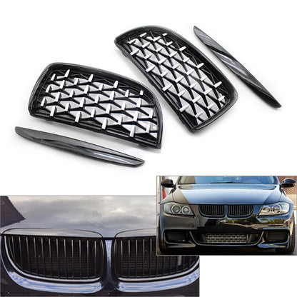 Black Frame & Chrome Grille for BMW E90 (2005-2008)
